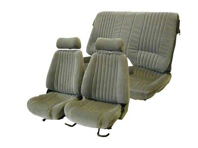 Firebird Seat Covers, Front And Rear, Split Rear Seat, Trans-Am, Chino Velour, 1985-1992