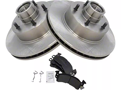 Semi-Metallic Brake Rotor and Pad Kit; Front (70-78 Firebird)
