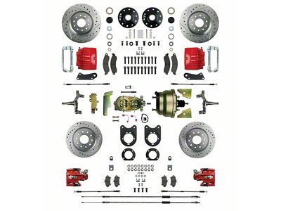 Firebird - Signature Series Big Brake Four Wheel Disc Conversion, Drop Spindle, Staggered, Power, 1968-1969