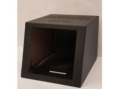Single 12-Inch Square Hole Subwoofer Box; Poly Coated (82-92 Firebird)