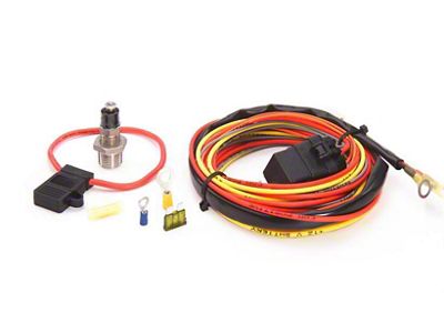Firebird Single Electric Fan Wiring Harness Kit, With Thermo Switch, Be Cool, 1967-1969