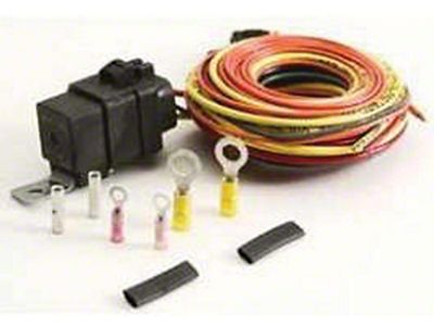 Firebird Single Electric Fan Wiring Harness Kit, Without Thermo Switch, Be Cool, 1967-1969