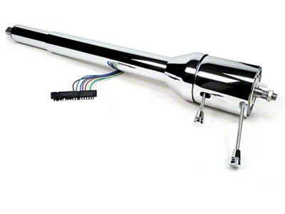 Firebird Steering Column, Right Hand Drive, Chrome, ididit,For Cars With Floor Shift Transmission, 1967-1968