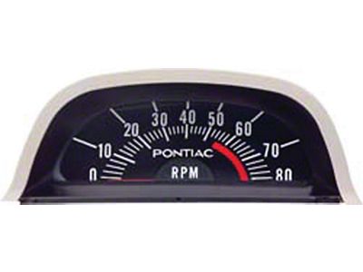 Firebird Tachometer, Hood, 5200 Redline, 1969