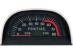 Firebird Tachometer, Hood, 5500-8000 Redline, 1967
