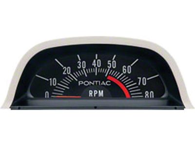 Firebird Tachometer, Hood, 5500 Redline, 1969