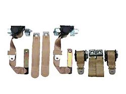 Firebird Tan Seat Belt Set, Front & Rear, 1974-1981