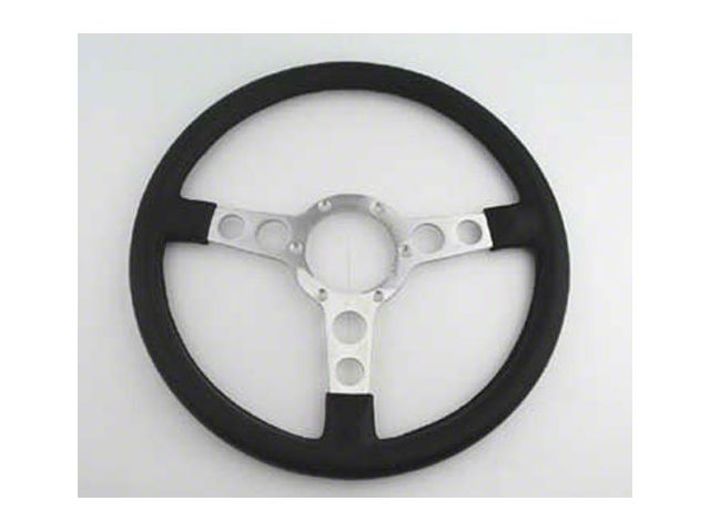 Firebird Trans Am Formula Steering Wheel, Thin Grip, Black With Silver Spokes, 1970-1976 (Formula)