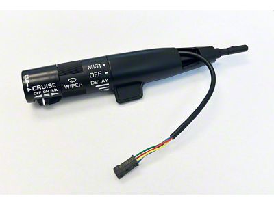 Turn Signal Lever; Black (90-92 Firebird w/ Cruise Control & Pulse Wipers)