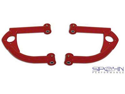 Firebird Upper Control Arms, Front, Tubular, Red, With Bushings, 1993-2002