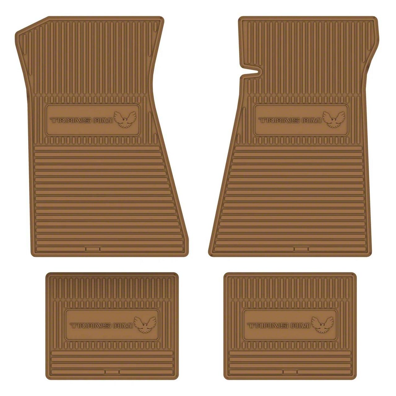 Ecklers Vinyl Floor Mats with Trans Am Logo; Gold (79-81