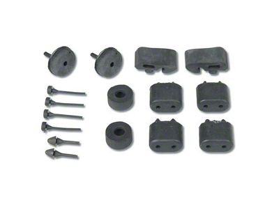 Weatherstrip Rubber Bumper Set; 16-Pieces (67-69 Firebird)