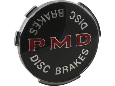 Firebird Wheel Cover Emblem, Black, PMD, Disc Brakes, 2 7/16 1967-1970