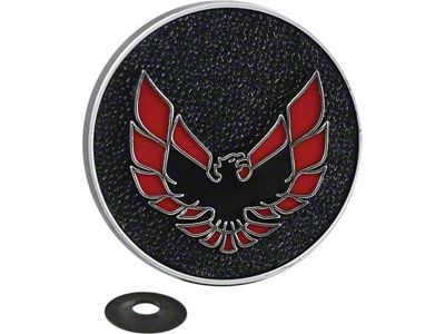 Firebird Window Handle Emblem, Black and Red, 1970-1981