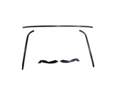 Windshield Moldings, Black, 70-81