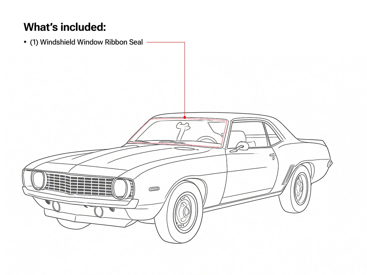 Ecklers Windshield Window Ribbon Seal; 3/8-Inch x 15-Foot (67-81 Firebird)