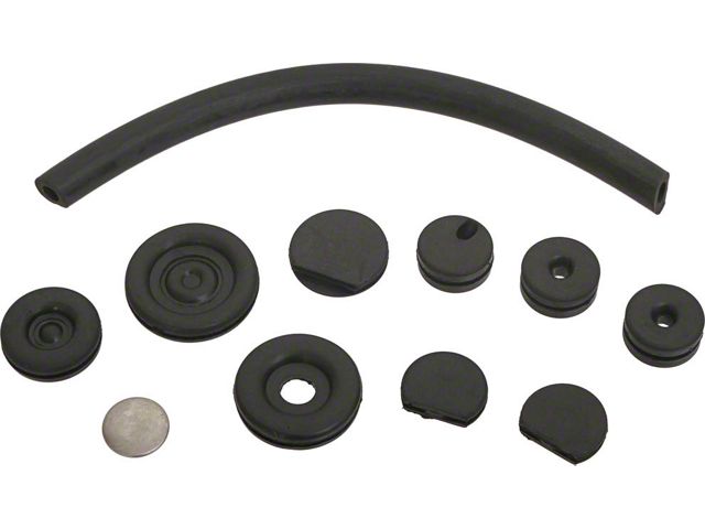 Firewall Grommet Kit - With Rubber Plug - 11 Pieces - Ford Passenger & Pickup