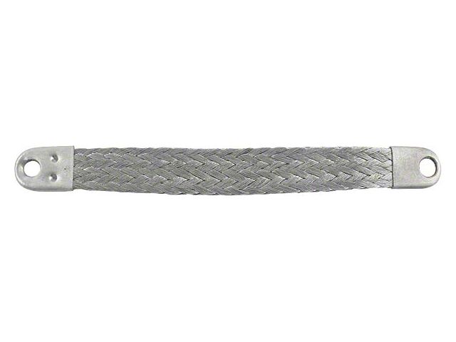 Firewall To Engine Ground Strap - 10 Overall - Original Design - Braided Cable With Lug Ends - Ford