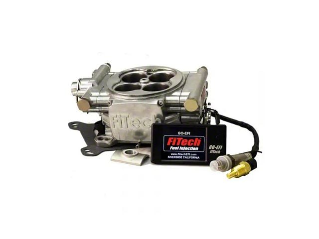 FiTech Fuel Injection Go EFI 4 600HP Self Tuning Fuel Injection System for 4-Barrel Intake Manifold; Satin (Universal; Some Adaptation May Be Required)