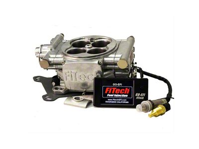 FiTech Fuel Injection Go EFI 4 600HP Self Tuning Fuel Injection System for 4-Barrel Intake Manifold; Satin (Universal; Some Adaptation May Be Required)