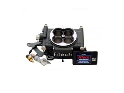 FiTech Fuel Injection Go EFI 4 600HP Self Tuning Fuel Injection System for 4-Barrel Intake Manifold; Matte Black (Universal; Some Adaptation May Be Required)