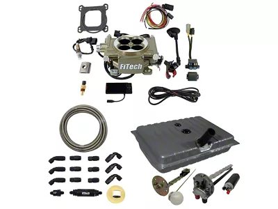 FiTech Fuel Injection Easy Street 600 HP Gold EFI System Total Package (69-70 Mustang)