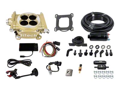 FiTech Fuel Injection Easy Street 600 HP EFI System with Inline Fuel Delivery Kit; Gold (Universal; Some Adaptation May Be Required)