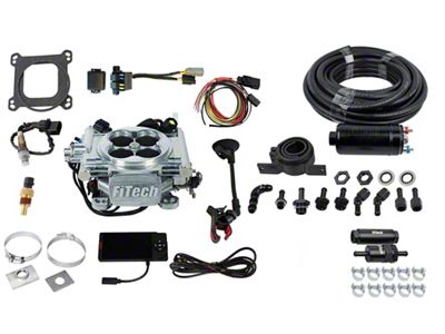 FiTech Fuel Injection Go EFI 4 600 HP EFI System with Inline Fuel Delivery Kit; Bright Aluminum (Universal; Some Adaptation May Be Required)