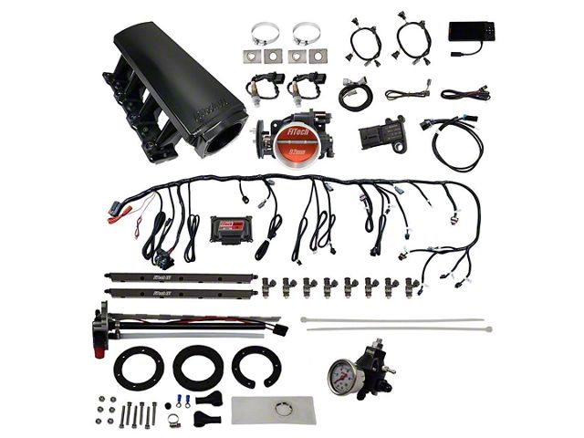 Universal Intake Fuel Module FiTech Fuel Injection Universal EK Ultimate LS 500 HP Tall Intake ...