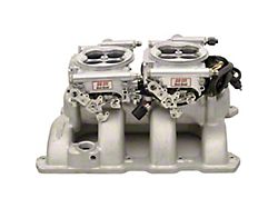 FiTech Fuel Injection Go EFI 2x4 Dual Quad 625HP Self Tuning Fuel Injection Master Kit; Bright Aluminum (Universal; Some Adaptation May Be Required)