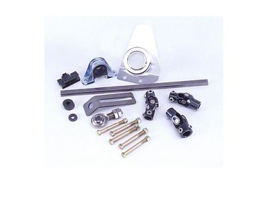 Flaiming River 1955-56 Chevy Manual Rack & Pinion Cradle Kit - Polished Floor Shift Tilt Column