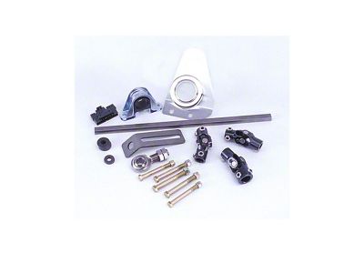 Flaming River 1957 Chevy Manual Rack & Pinion Cradle Kit - Polished Floor Shift Tilt Column