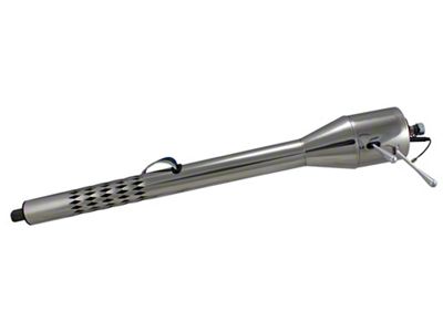 Flaming River 32-Inch Laser Cut Floor Shift Tilt Steering Column; 2-Inch Tube Diameter; Polished (67-68 Camaro)