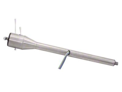 Flaming River 28-Inch Floor Shift Tilt Steering Column; 2-Inch Tube Diameter; Paintable Mill (28-31 Model A, Model AA)