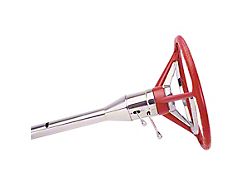Flaming River Floor Shift Tilt Steering Column for OE 3-Spoke Steering Wheel; Polished (56-57 Thunderbird)