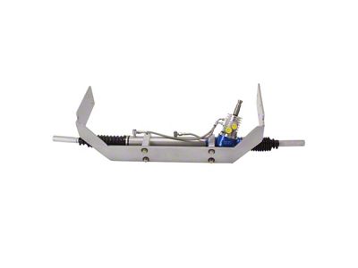 Flaming River Right Hand Drive Power Rack and Pinion Cradle Kit with Tilt Steering Column; Paintable (65-70 Mustang)