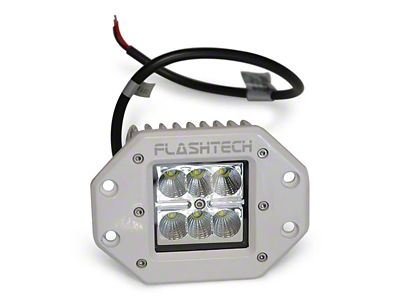 Flashtech 6-LED Flush Mount Cube Fog Light; White Housing (Universal; Some Adaptation May Be Required)