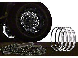 Flashtech Double Row White LED Wheel Light Kit; 17-Inch (Universal; Some Adaptation May Be Required)