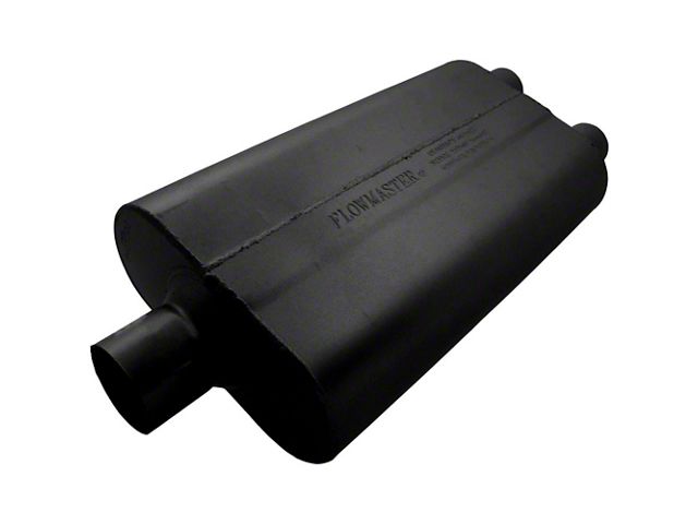 Flowmaster Delta Flow Muffler, 50 Series -2.50 Center Inlet / 2.00 Dual Outlet - Moderate Sound