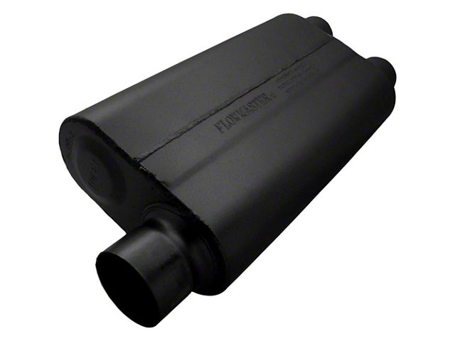 Flowmaster Delta Flow Muffler, 50 Series -3.00 Offset Inlet / 2.50 Dual Outlet - Moderate Sound