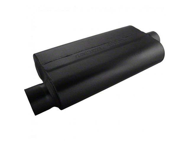 Flowmaster Delta Flow Muffler, 50 Series- 3.00 Offset Inlet / 3.00 Center Outlet -Stainless Steel-Moderate Sound