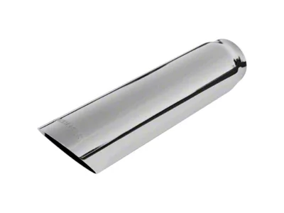 Flowmaster Angle Cut Round Exhaust Tip; 3-Inch; Polished (Fits 2.50-Inch Tailpipe)