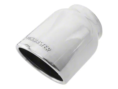 Flowmaster Rolled Angle Exhaust Tip; 4-Inch; Polished (Fits 3-Inch Tailpipe)