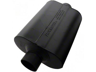Flowmaster Super 40 Series Center/Center Oval Muffler; 3-Inch Inlet/3-Inch Outlet (Universal; Some Adaptation May Be Required)
