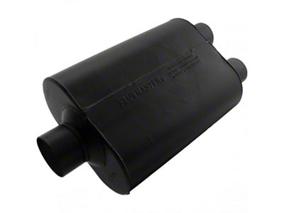 Flowmaster Super 40 Series Center/Dual Out Oval Muffler; 3-Inch Inlet/2.50-Inch Outlet (Universal; Some Adaptation May Be Required)
