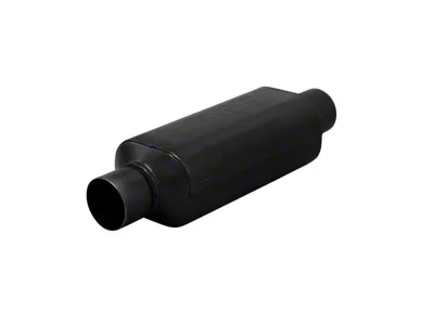 Flowmaster Super HP-2 12-Inch Center/Center Oval Muffler; 2.25-Inch Inlet/2.25-Inch Outlet; 409 Stainless (Universal; Some Adaptation May Be Required)