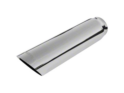 Flowmaster Angle Cut Round Exhaust Tip; 3-Inch; Polished (Fits 2.50-Inch Tailpipe)