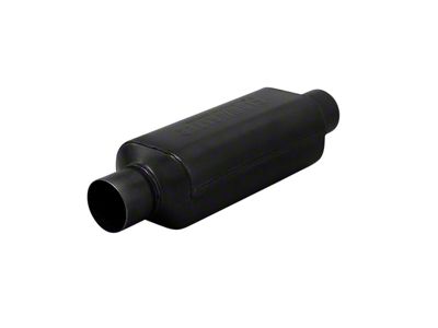Flowmaster Super HP-2 12-Inch Center/Center Oval Muffler; 2-Inch Inlet/2-Inch Outlet; 409 Stainless (Universal; Some Adaptation May Be Required)