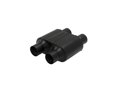 Flowmaster Super 10 Series Dual In/Dual Out Oval Muffler; 2.50-Inch Inlet/2.50-Inch Outlet (Universal; Some Adaptation May Be Required)