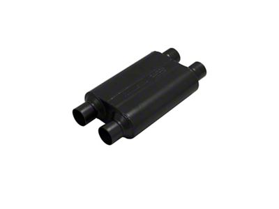 Flowmaster Super 44 Series; Dual In/Dual Out Oval Muffler; 2.50-Inch Inlet/2.50-Inch Outlet (Universal; Some Adaptation May Be Required)